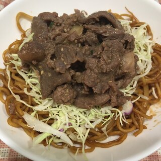 プルコギビーフで簡単焼きそば